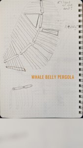 Whale belly pergola